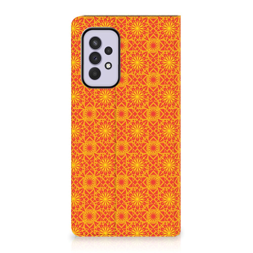 Samsung Galaxy A33 5G Hoesje met Magneet Batik Oranje - B2C Telecom
