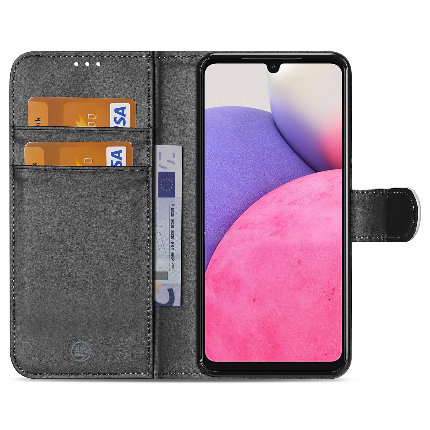 Book Case Samsung Galaxy A33 5G Hoesje Wit met Pasjeshouder