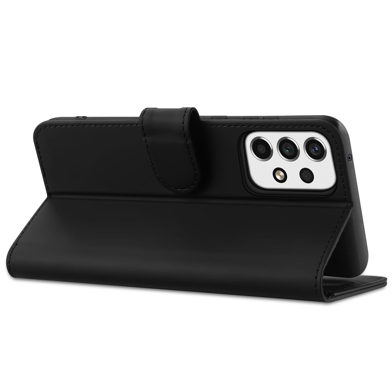 Book Case Galaxy A73 5G Hoesje Zwart met Pasjeshouder