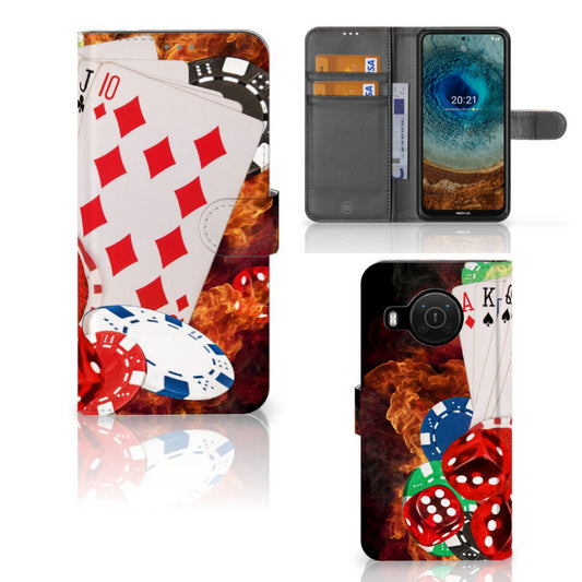 Nokia X10 | Nokia X20 Wallet Case met Pasjes Casino