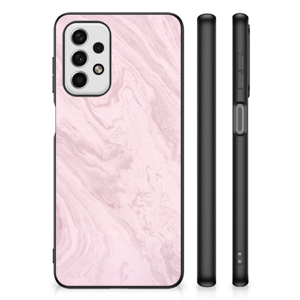 Samsung Galaxy A23 Marmeren Print Telefoonhoesje Marble Pink - Origineel Cadeau Vriendin