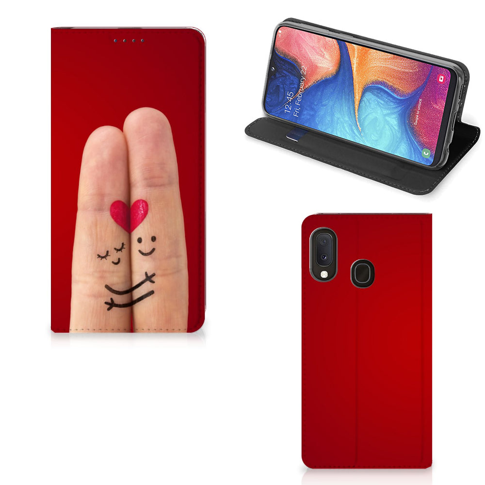 Samsung Galaxy A20e Hippe Standcase Liefde - Origineel Romantisch Cadeau