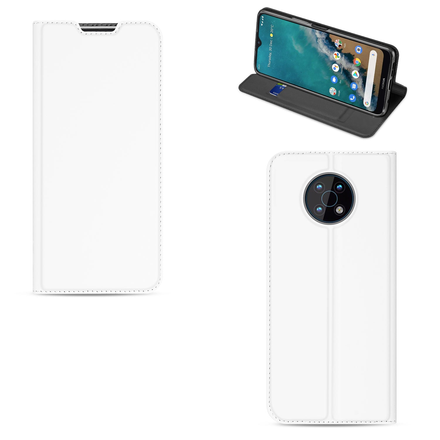 Telefoonhoesje Nokia G50 Book Case Wit met Pashouder