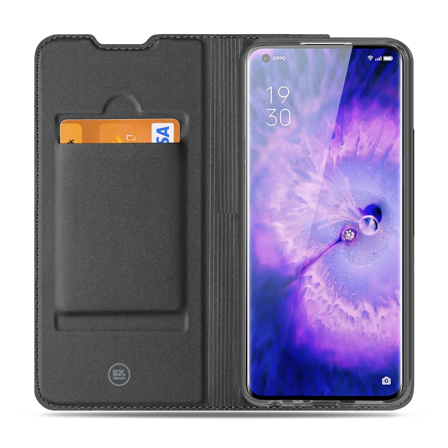 Book Cover OPPO Find X5 Pro Hoesje Wit met Pashouder