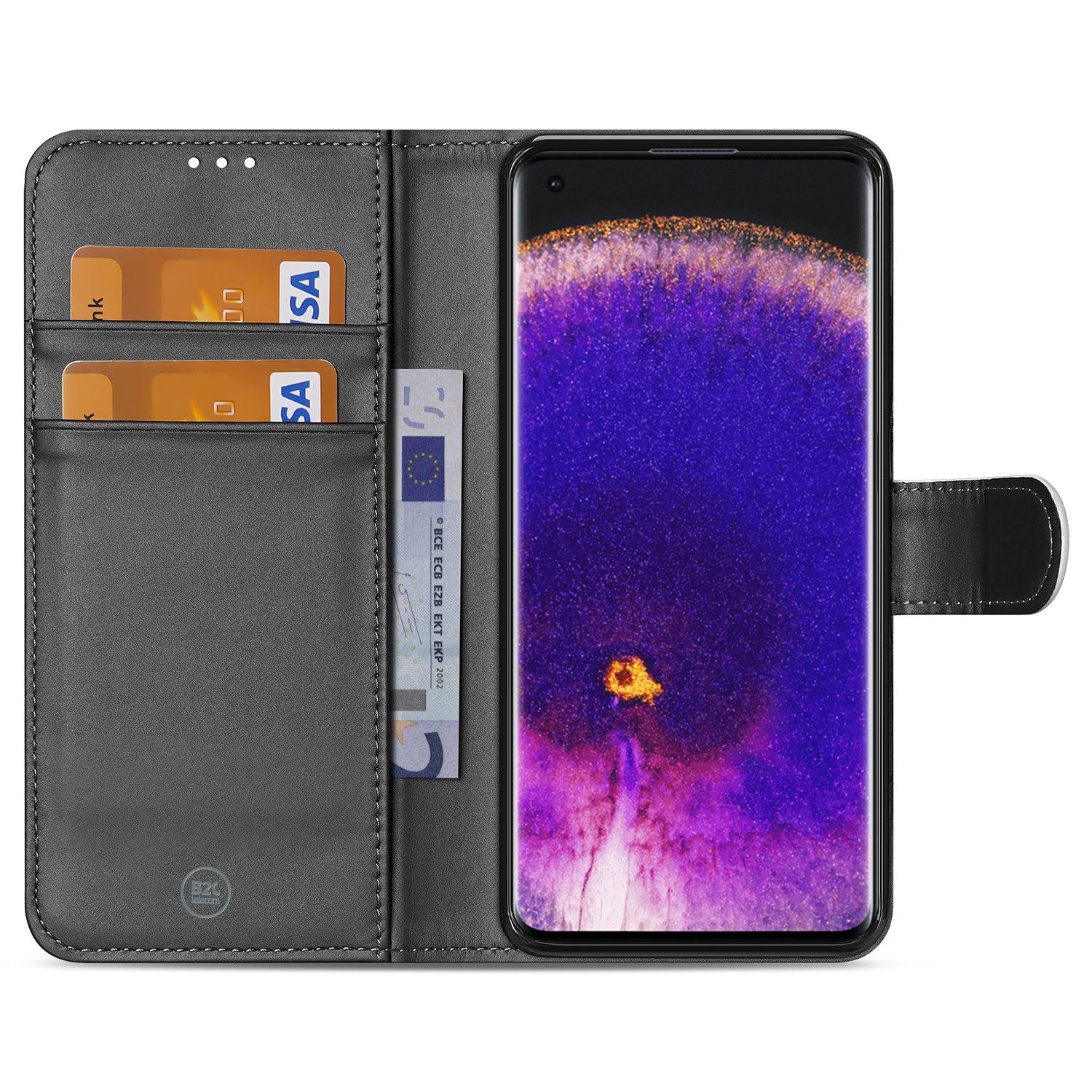 Book Case Telefoonhoesje voor de OPPO Find X5 Pro Wit met Pasjeshouder