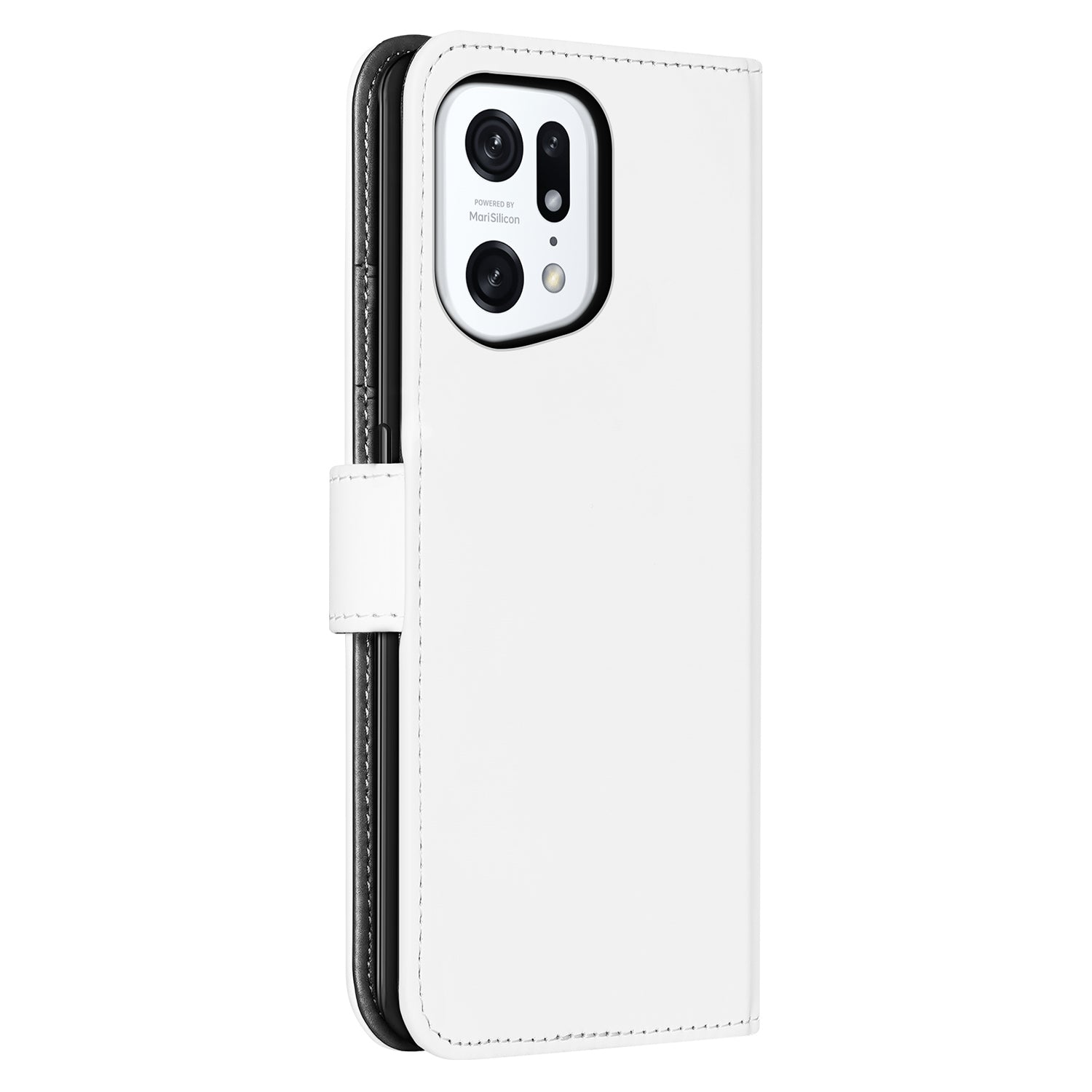 Book Case Telefoonhoesje voor de OPPO Find X5 Pro Wit met Pasjeshouder