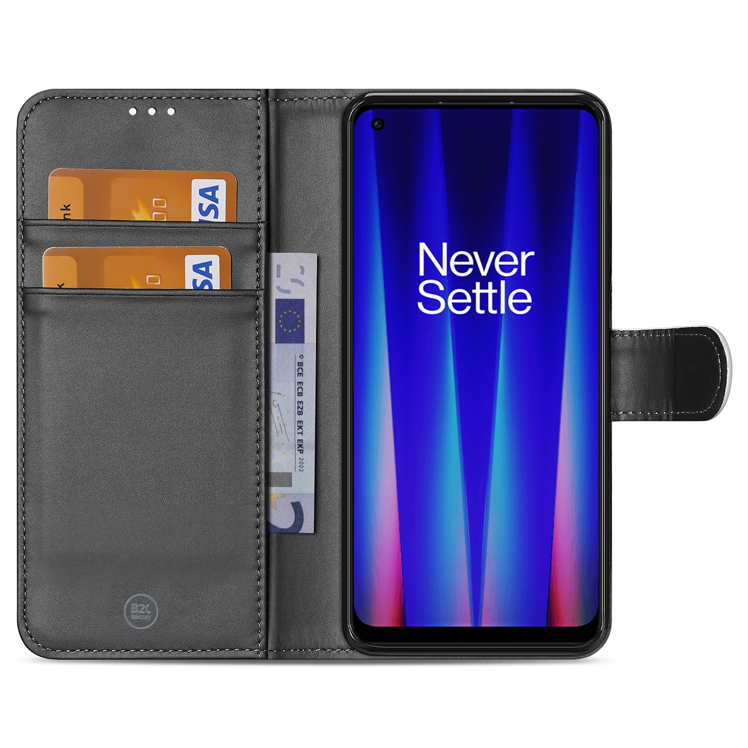 Book Cover Telefoonhoesje voor de OnePlus Nord CE 2 Wit met Pasjeshouder