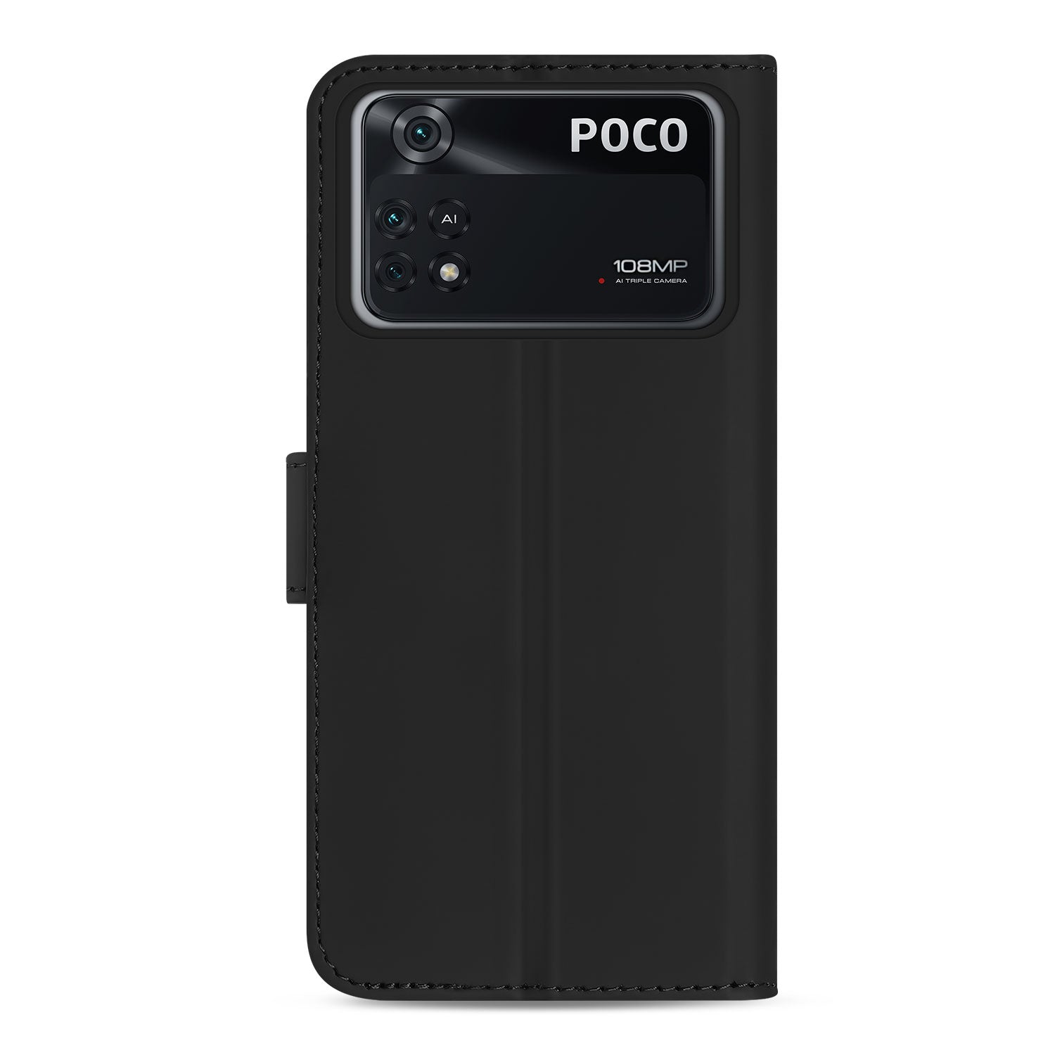 Book Case Hoesje voor de Xiaomi Poco X4 Pro 5G Zwart met Pasjeshouder