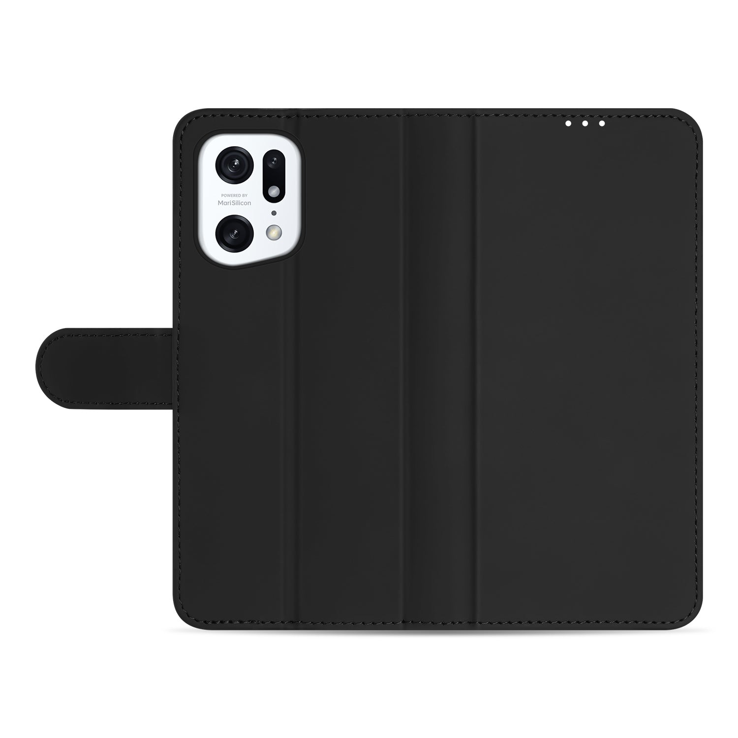 Book Case Hoesje voor de OPPO Find X5 Pro Zwart met Pasjeshouder