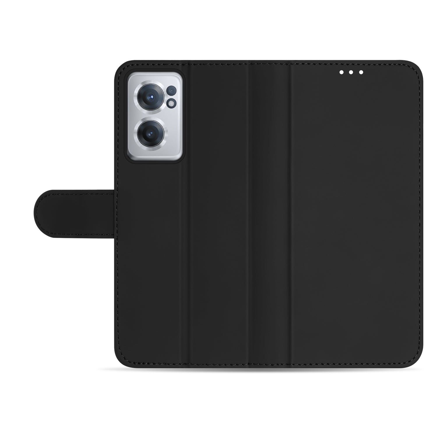 OnePlus Nord CE 2 Boekhoesje Zwart met Stand Case en Pasjeshouder