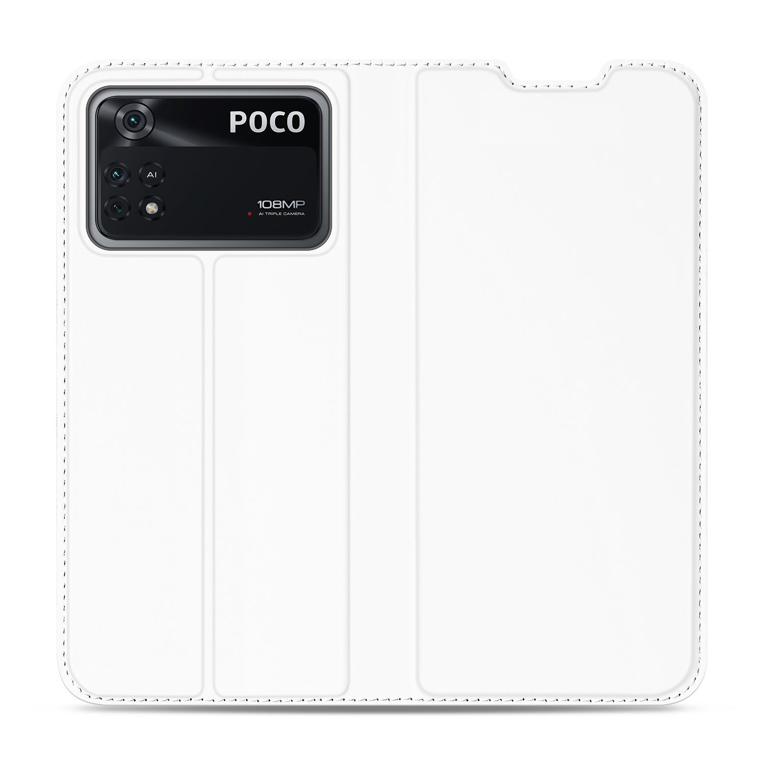 Xiaomi Poco X4 Pro 5G Bookcase Hoesje Wit met Pasjehouder
