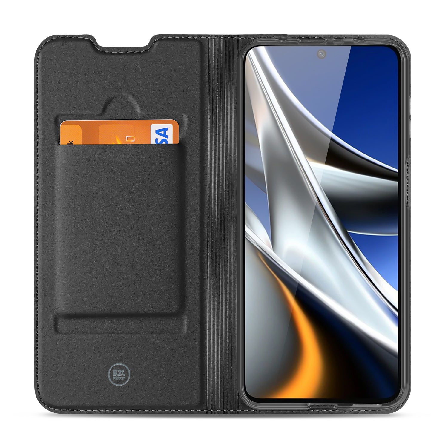 Xiaomi Poco X4 Pro 5G Bookcase Hoesje Wit met Pasjehouder