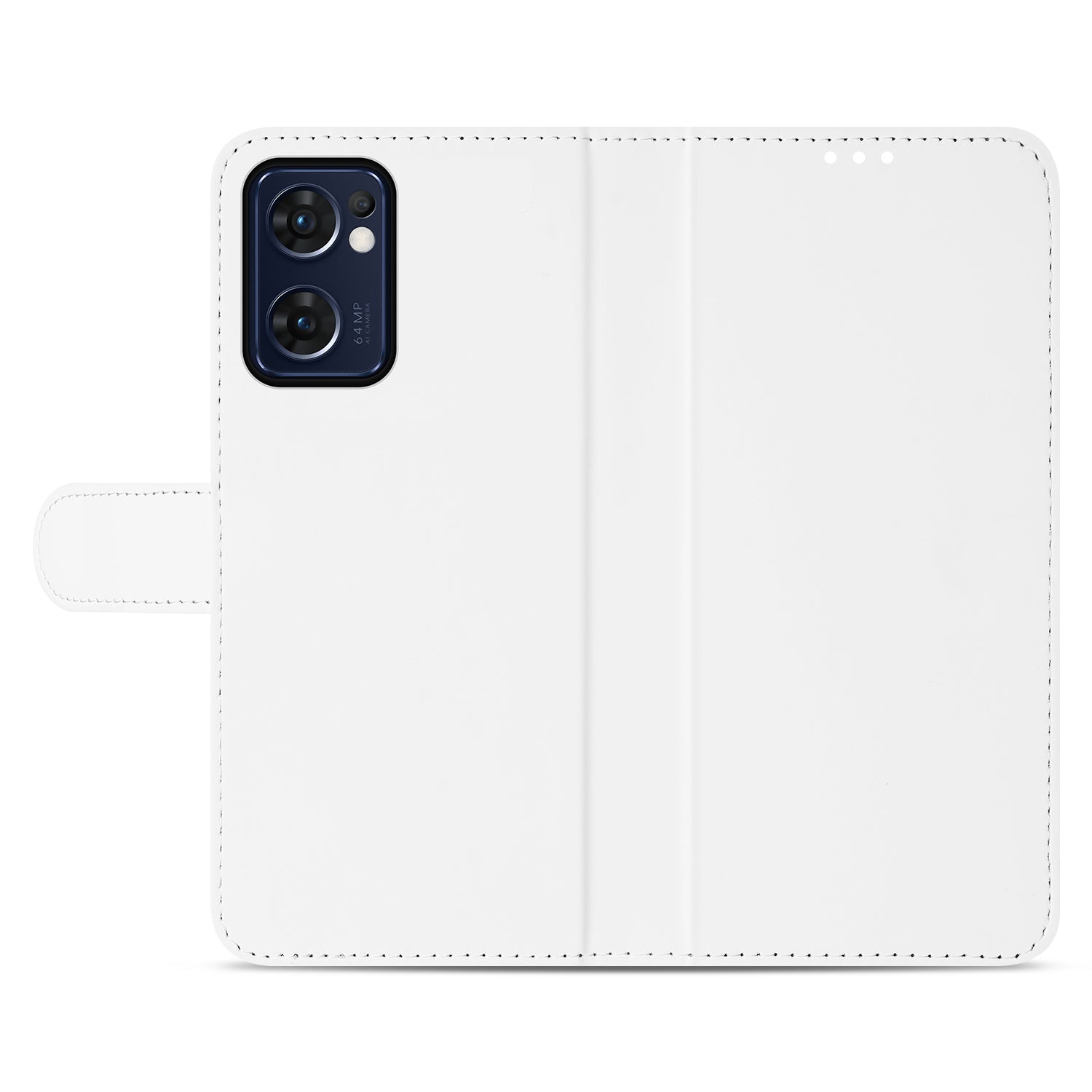 Book Case Telefoonhoesje voor de OPPO Find X5 Lite | Reno 7 5G Wit met Pasjeshouder