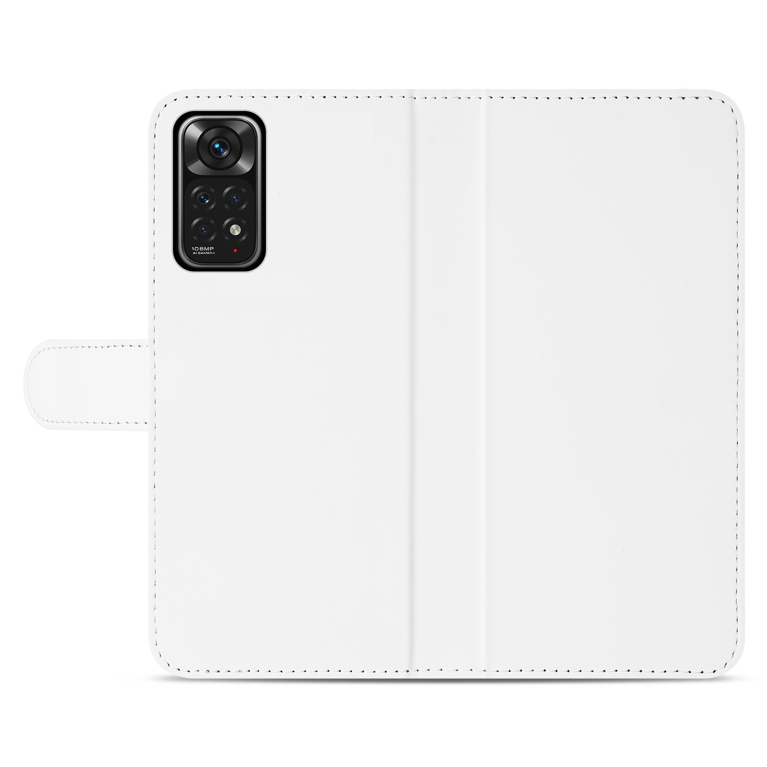 Book Cover Telefoonhoesje voor de Xiaomi Redmi Note 11 Pro 5G Wit met Pasjeshouder