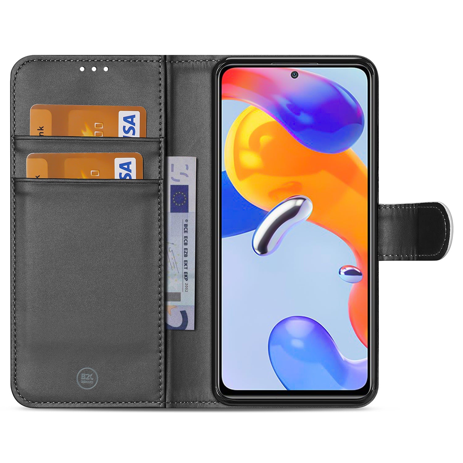 Book Cover Telefoonhoesje voor de Xiaomi Redmi Note 11 Pro 5G Wit met Pasjeshouder