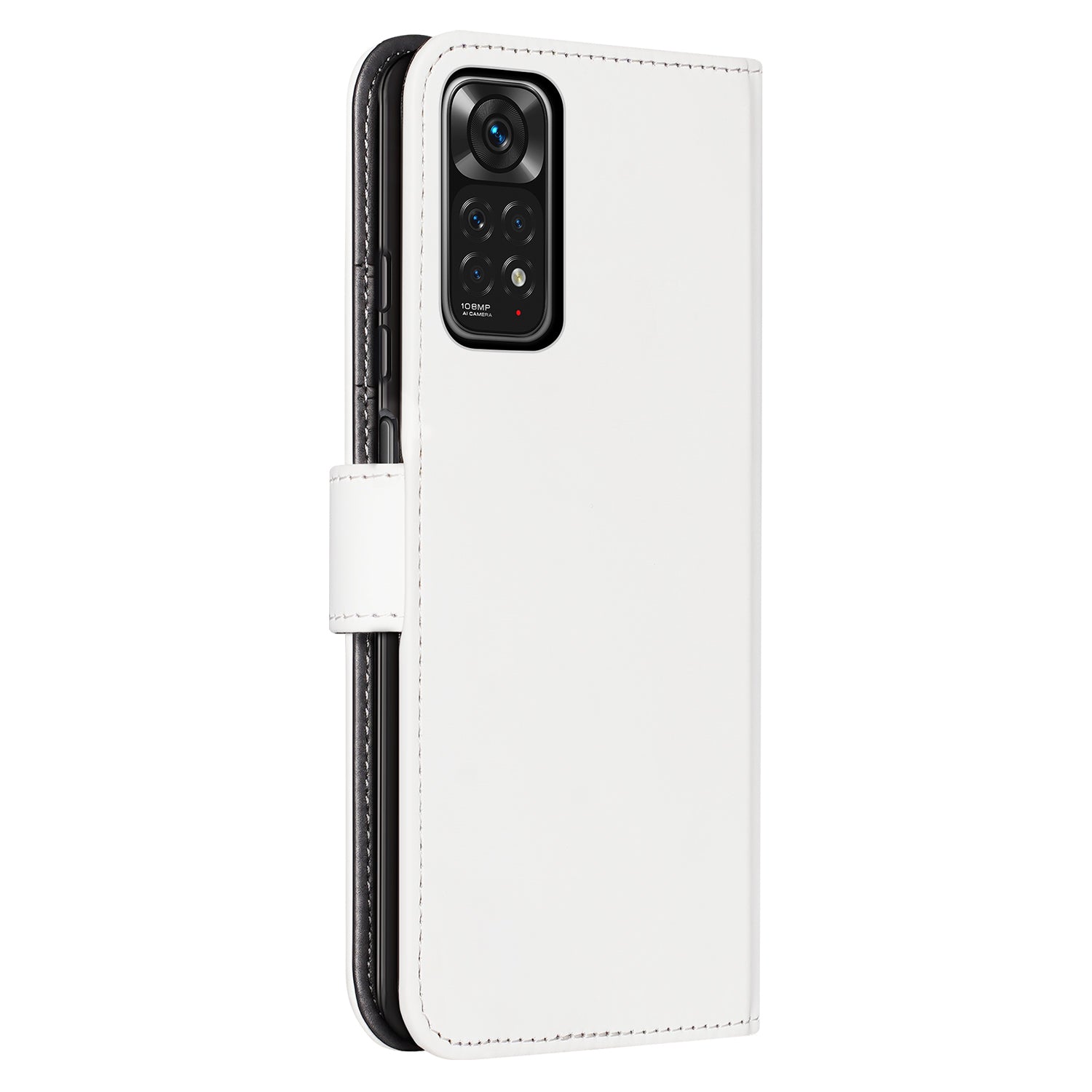 Book Cover Telefoonhoesje voor de Xiaomi Redmi Note 11 Pro 5G Wit met Pasjeshouder