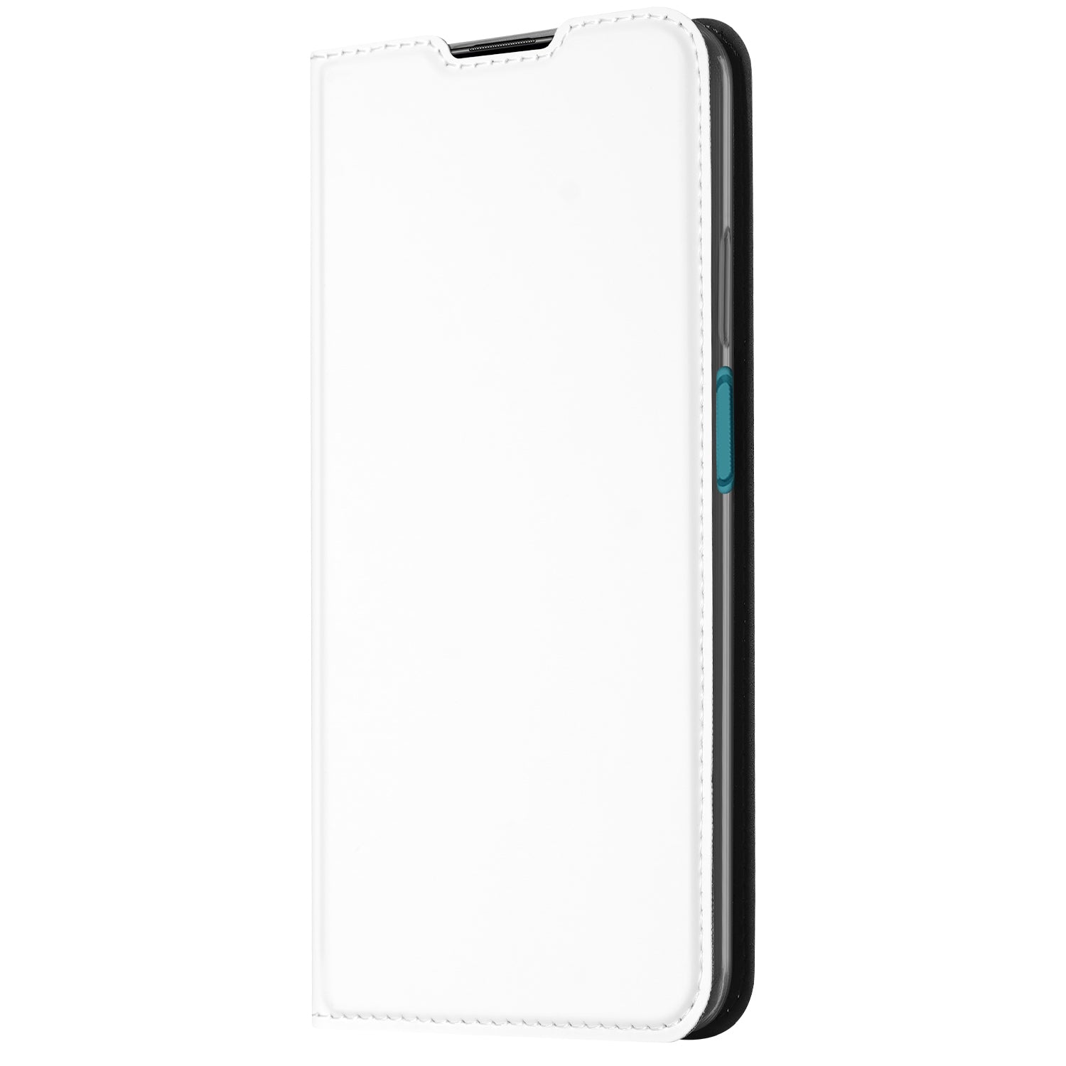 Stand Case Telefoonhoesje Motorola Moto G22 Wit met Pashouder