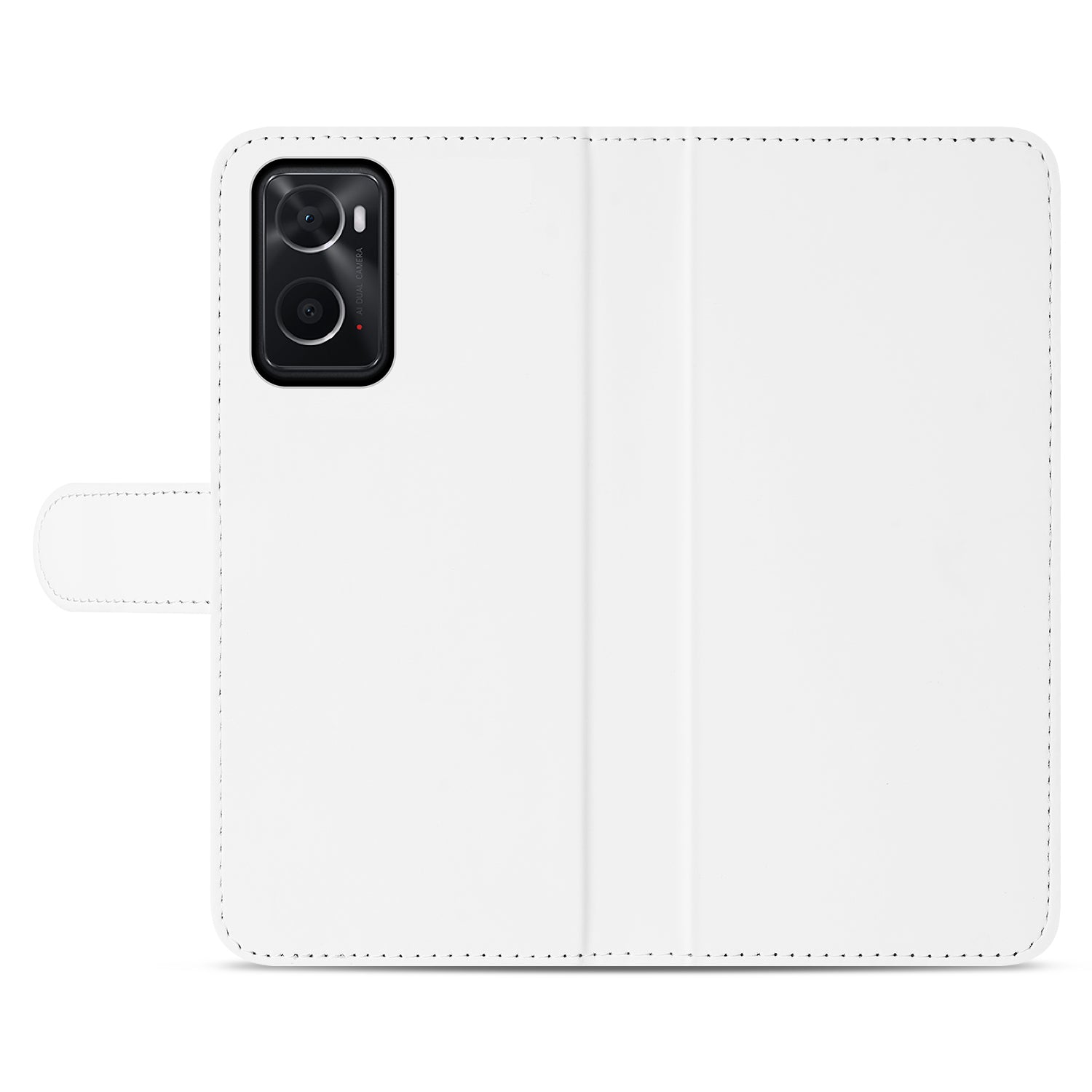 Book Case Telefoonhoesje voor de OPPO A76 | A96 Wit met Pasjeshouder