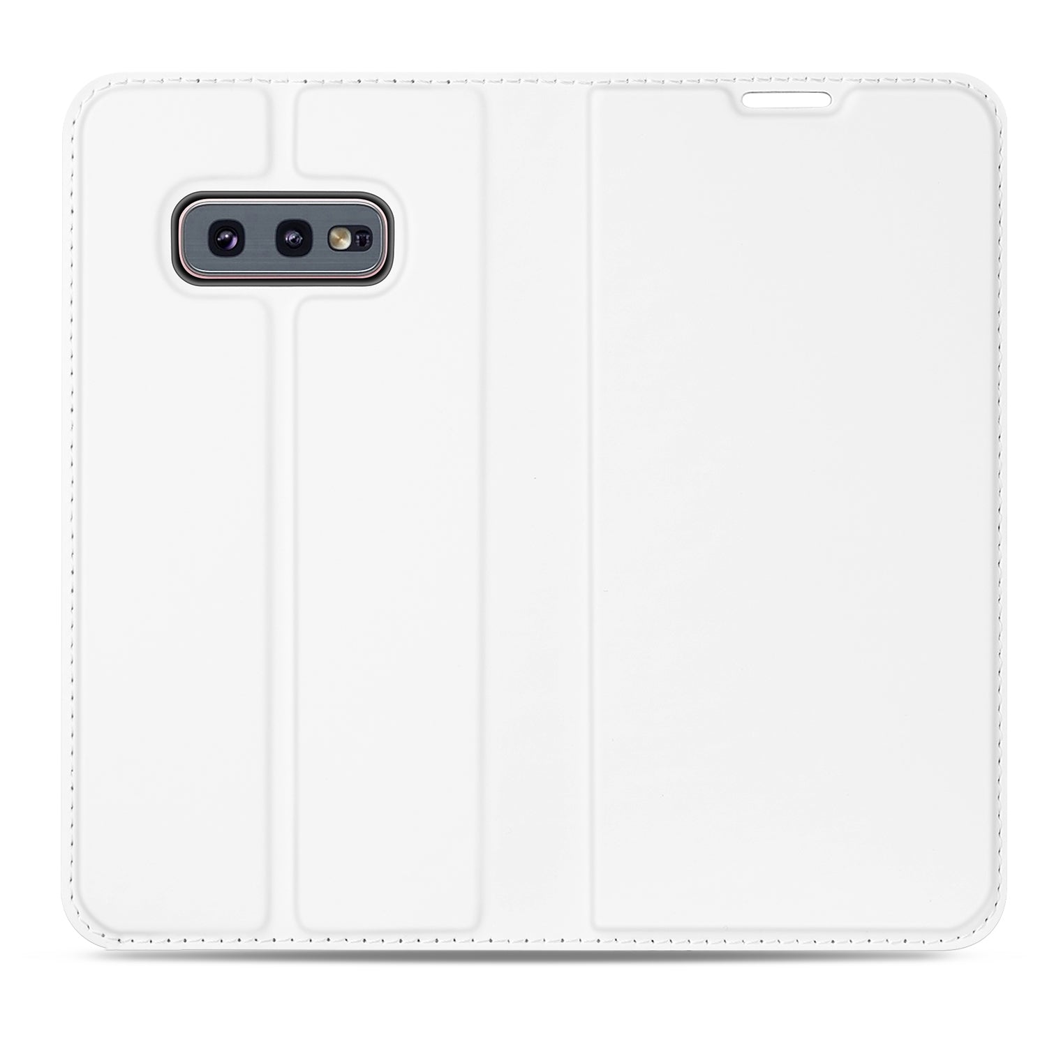 Samsung Galaxy S10e Stand Case Hoesje Wit met Pashouder