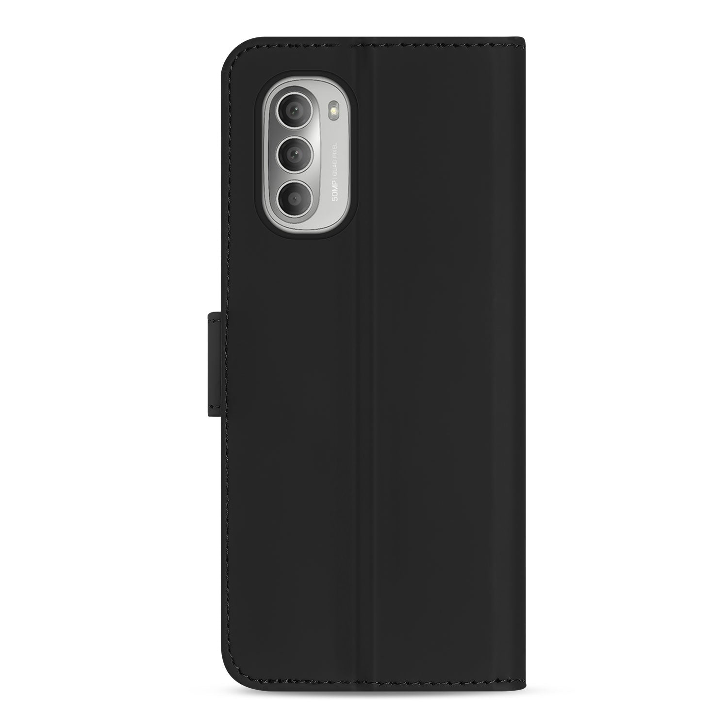 Book Case Telefoonhoesje voor de Motorola Moto G51 5G Zwart met Pasjeshouder