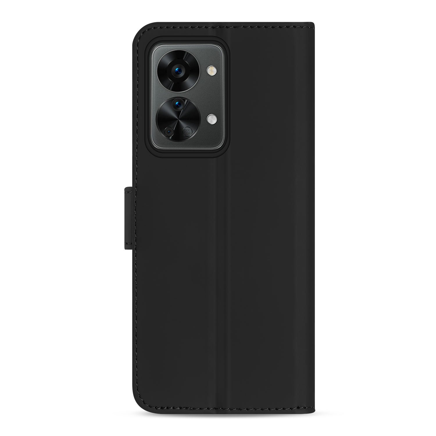 OnePlus Nord 2T 5G Bookcase Hoesje Zwart met Stand Case en Pasjeshouder