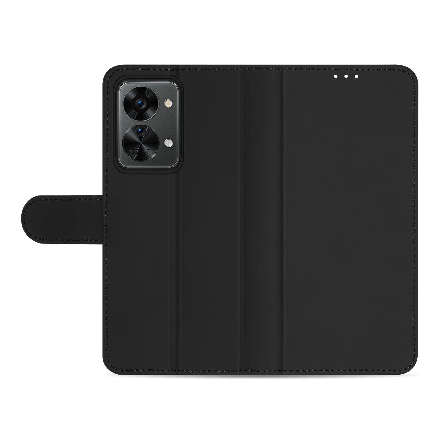 OnePlus Nord 2T 5G Bookcase Hoesje Zwart met Stand Case en Pasjeshouder