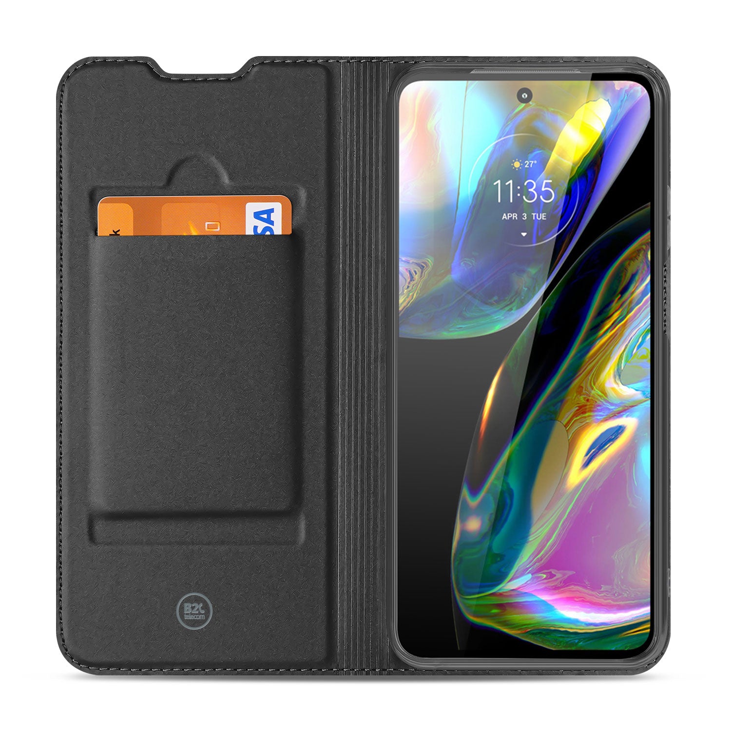 Hoesje Motorola Moto G52 | Moto G82 Bookcase Wit met Pashouder en Standaard