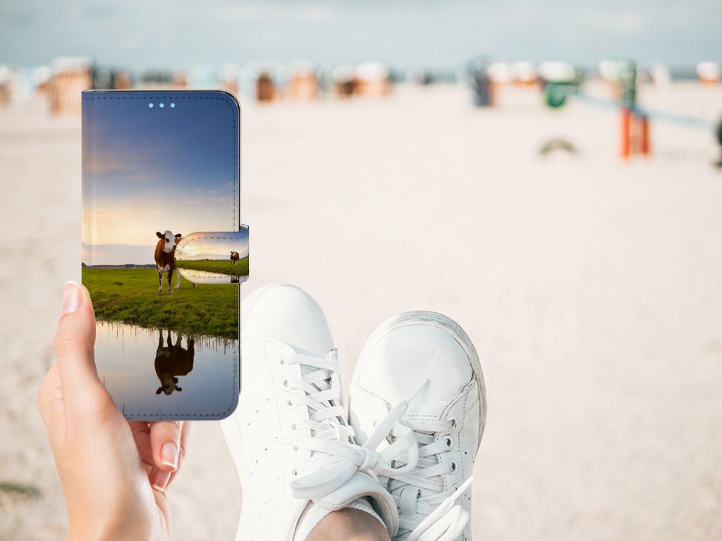 OPPO A74 4G Telefoonhoesje met Pasjes Koe