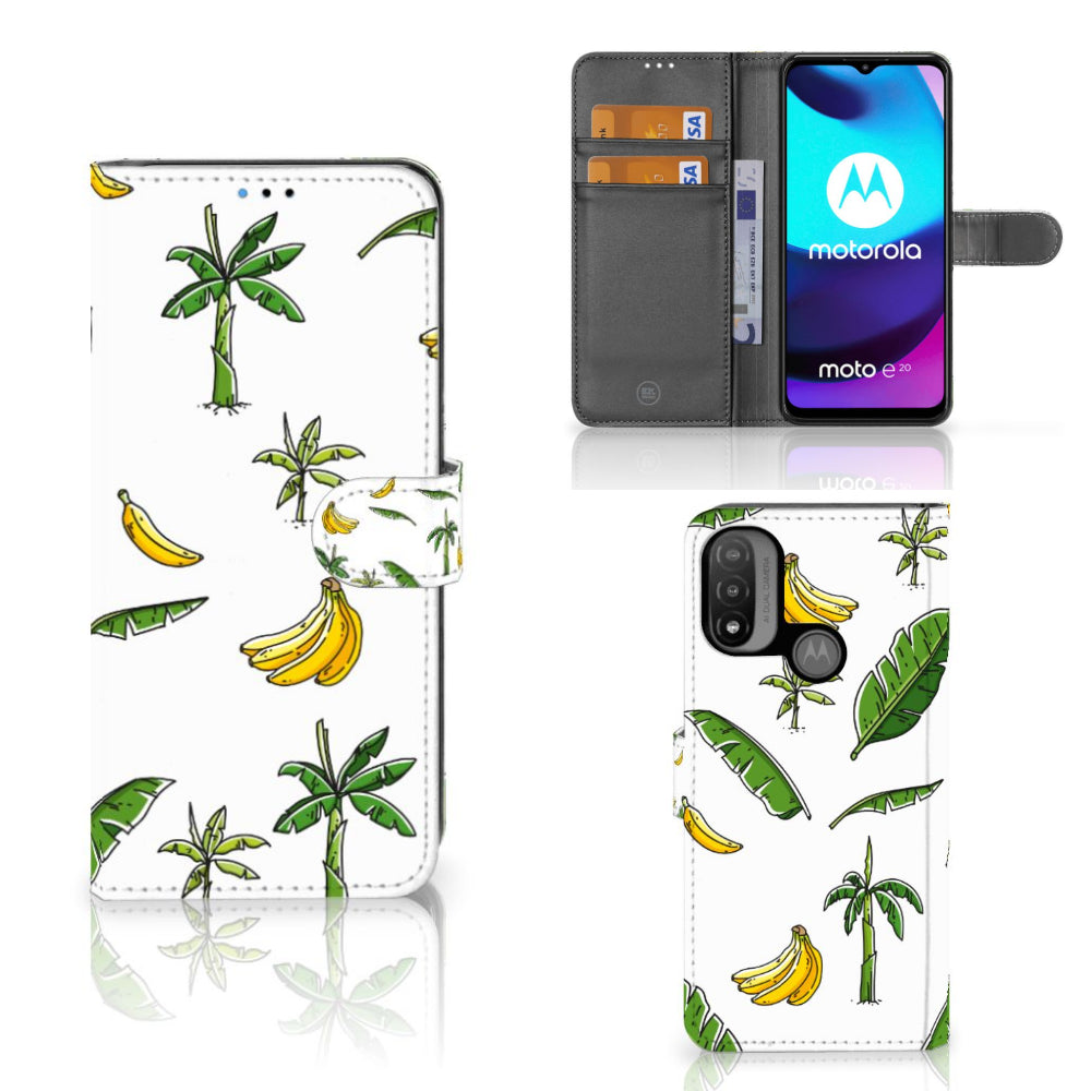 Motorola Moto E20 | E30 | E40 Hoesje Banana Tree