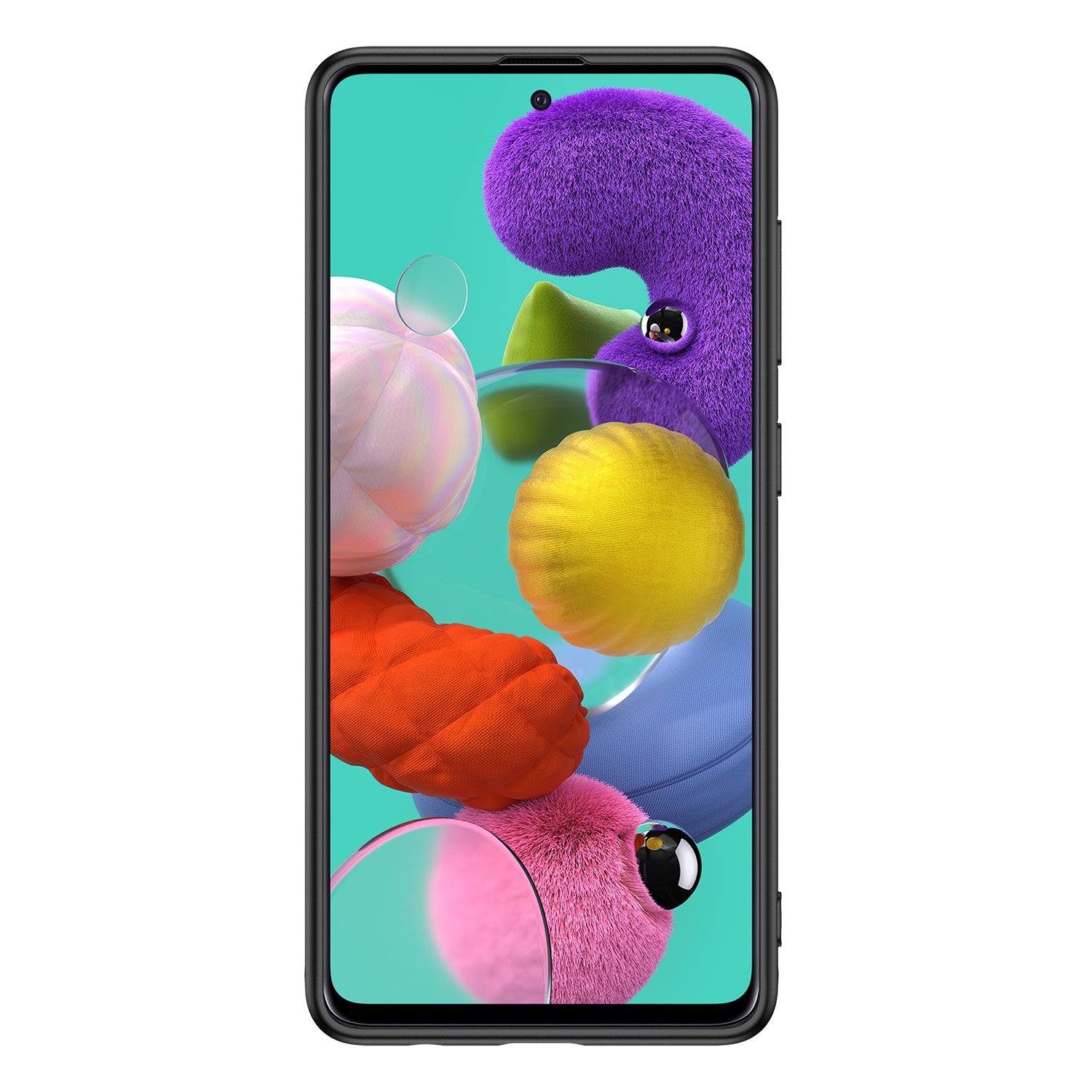 Samsung A51 Hoesje TPU Gripcase Zwart/wit