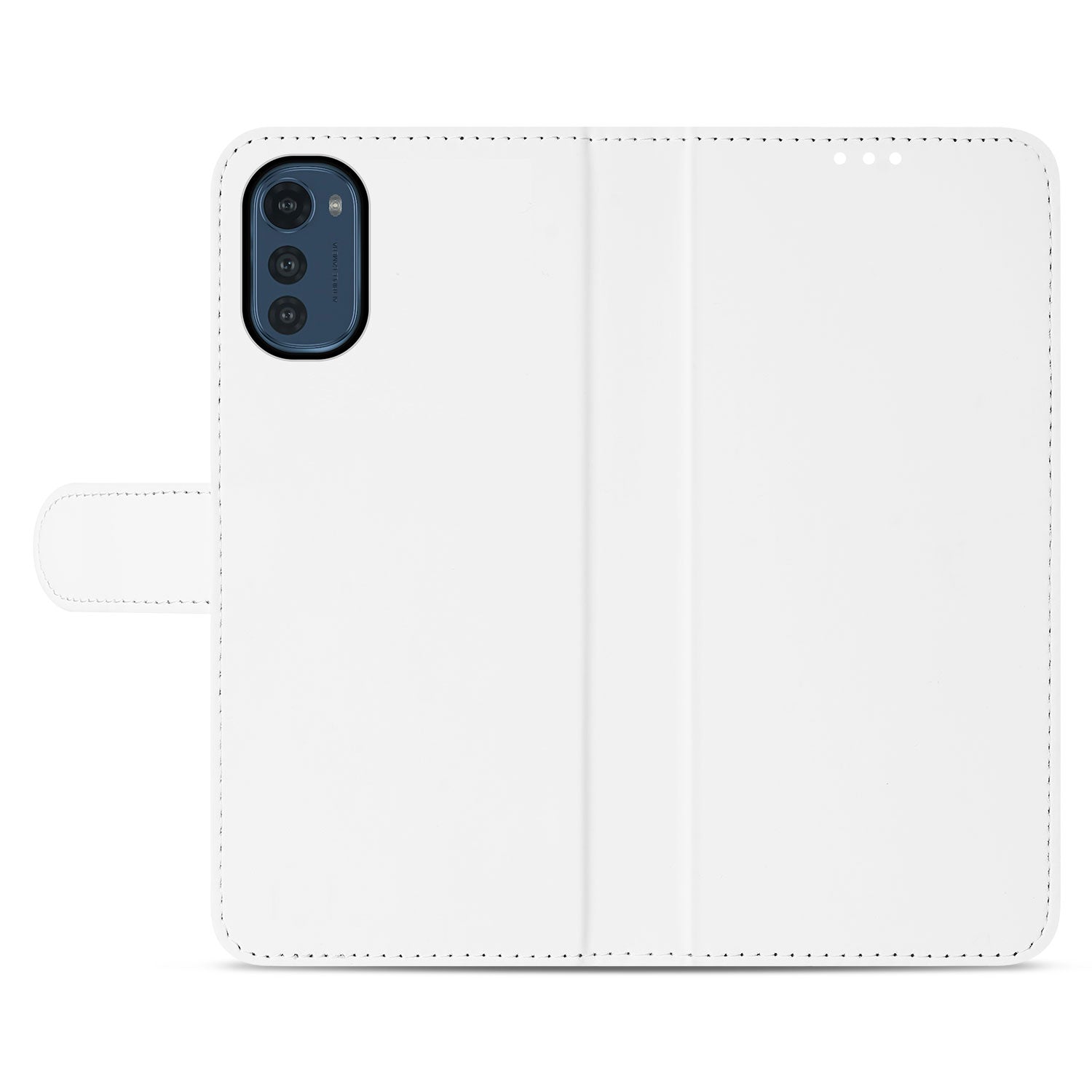 Book Case Telefoonhoesje voor de Motorola Moto E32 | Moto E32s Wit met Pasjeshouder