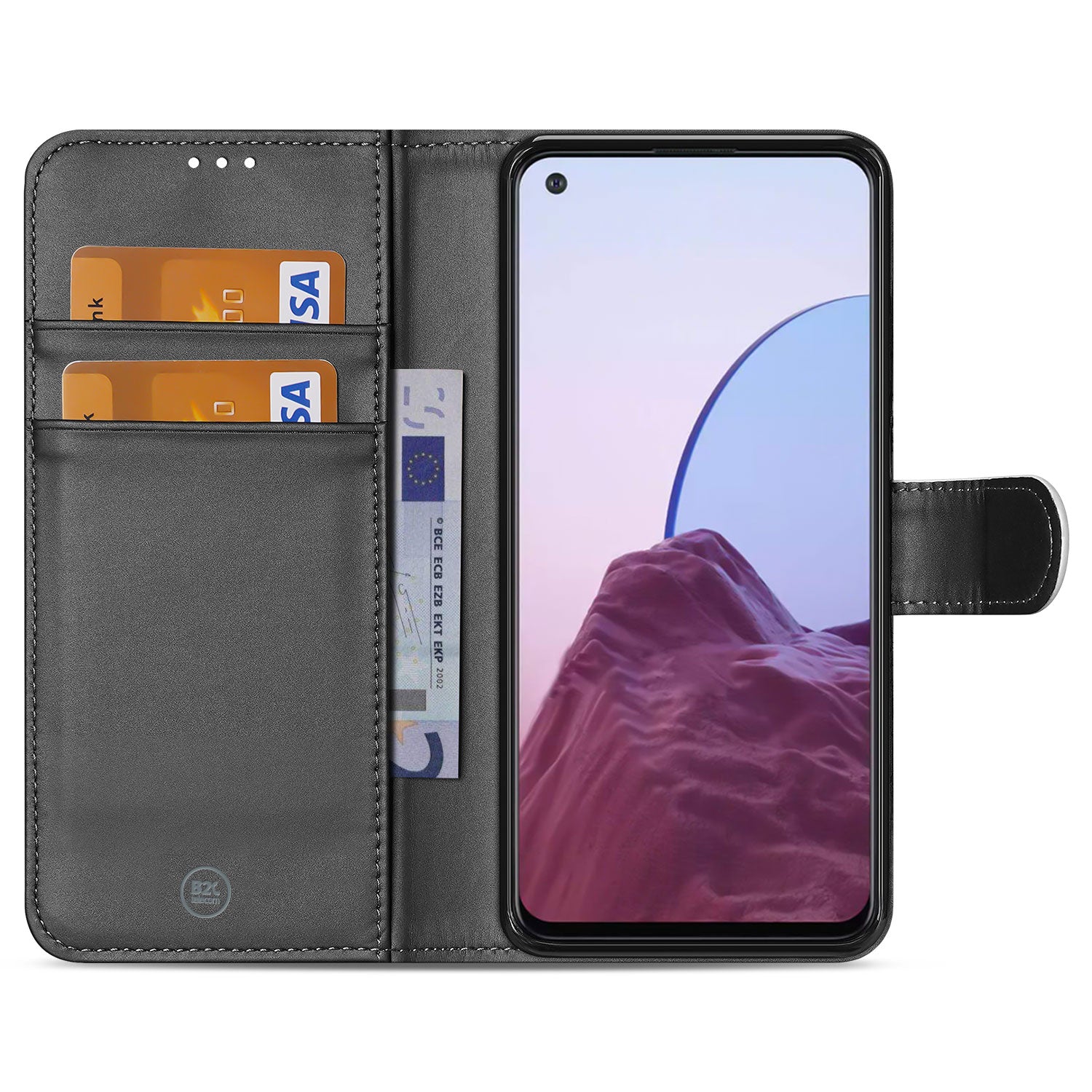 Book Case Telefoonhoesje voor de OPPO Reno 8 Lite Wit met Pasjeshouder