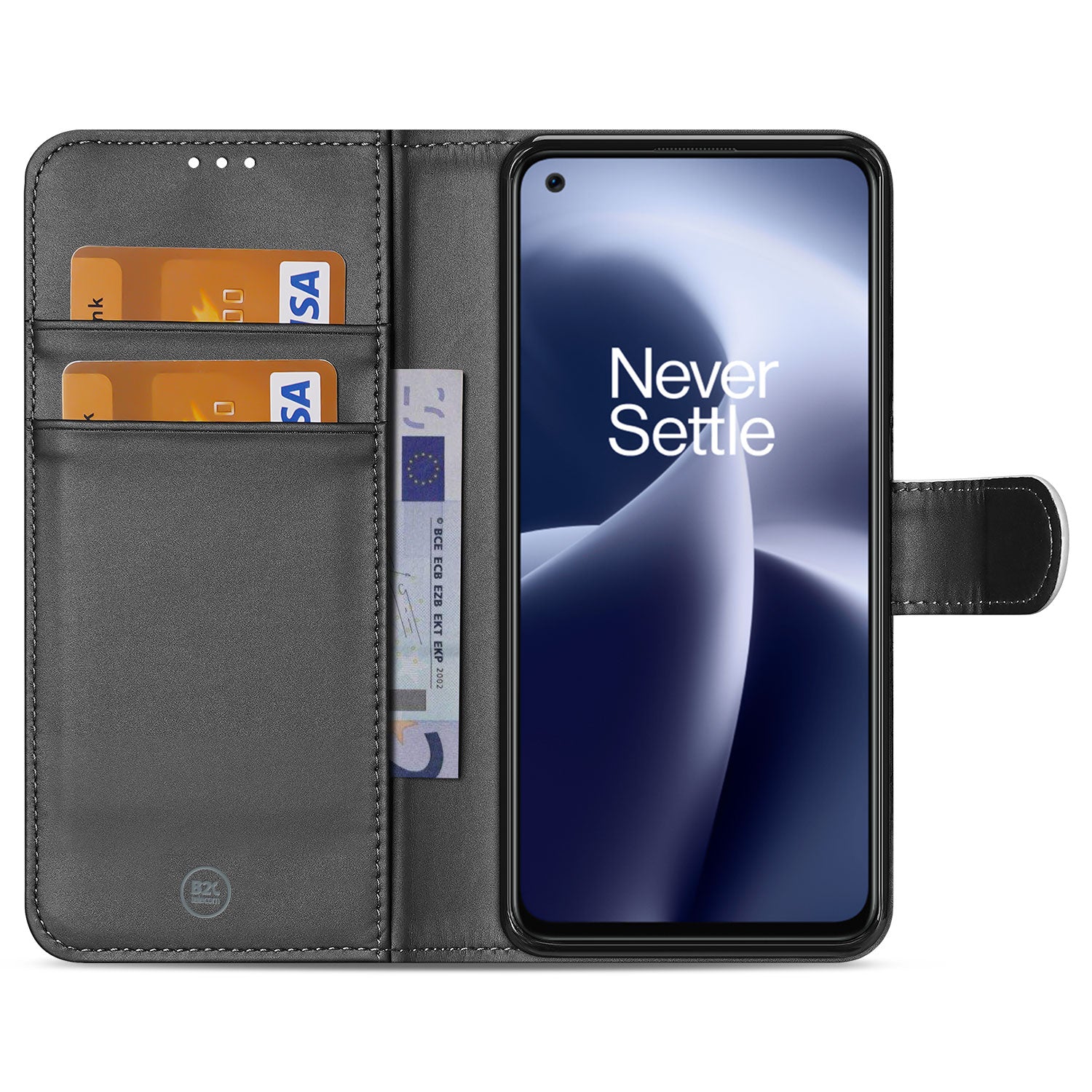 Book Case Telefoonhoesje voor de OnePlus Nord 2T Wit met Pasjeshouder