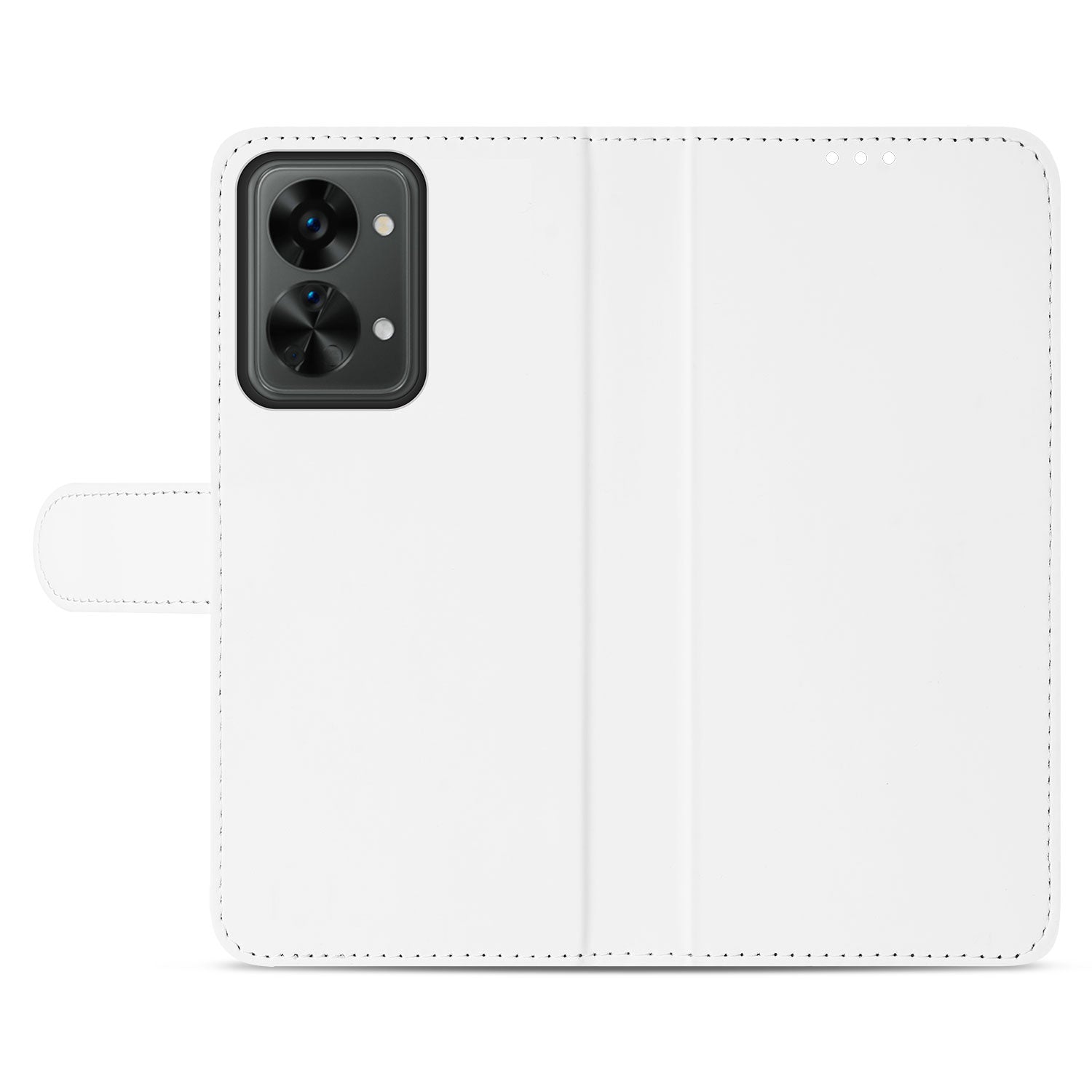 Book Case Telefoonhoesje voor de OnePlus Nord 2T Wit met Pasjeshouder