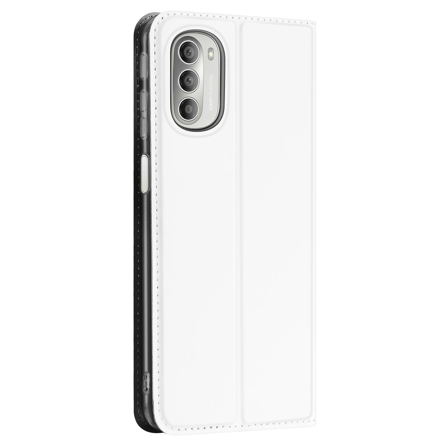 Hoesje Motorola Moto G51 5G Book Case Wit met Pashouder en Standaard