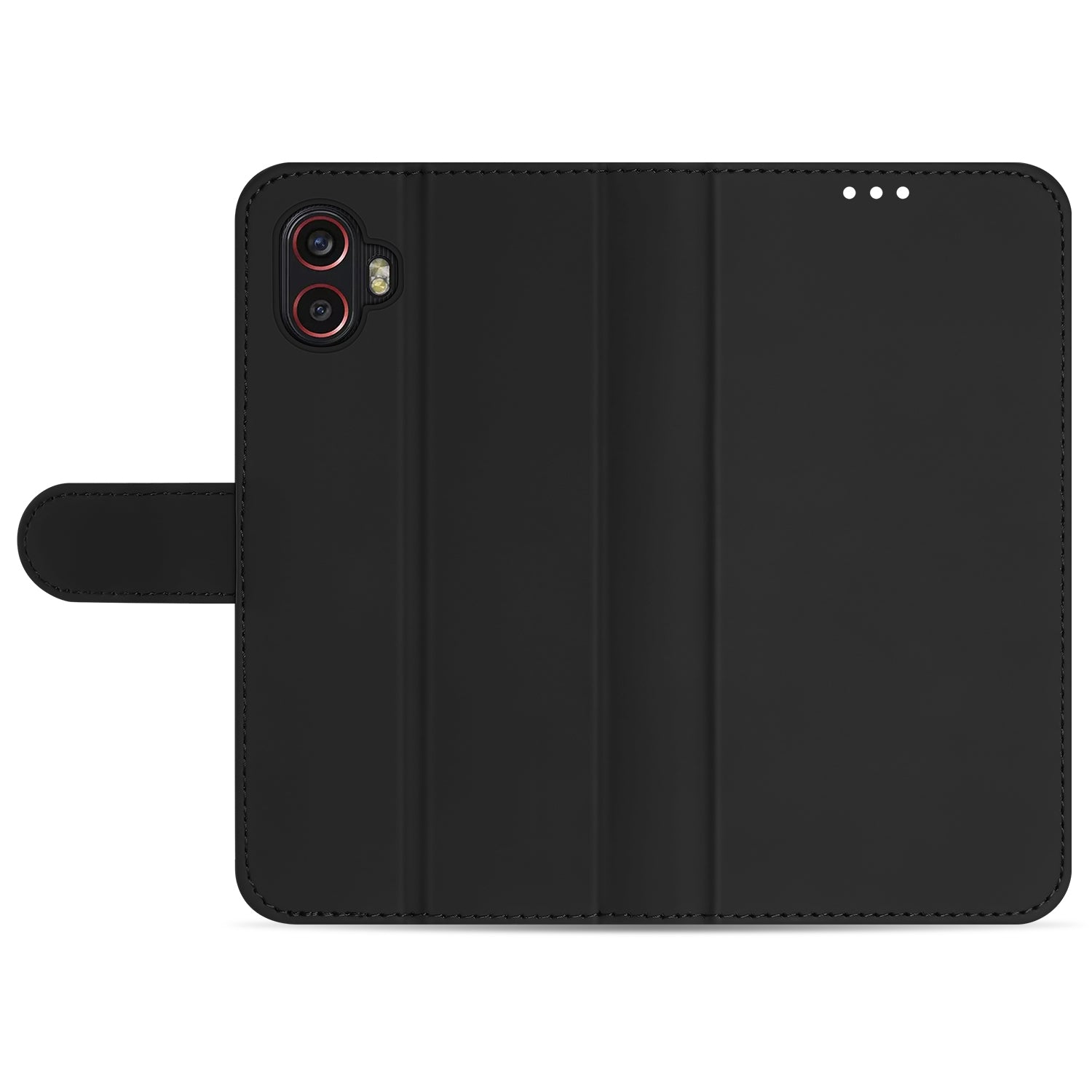 Book Case Telefoonhoesje voor de Galaxy Xcover 6 Pro Zwart met Pasjeshouder