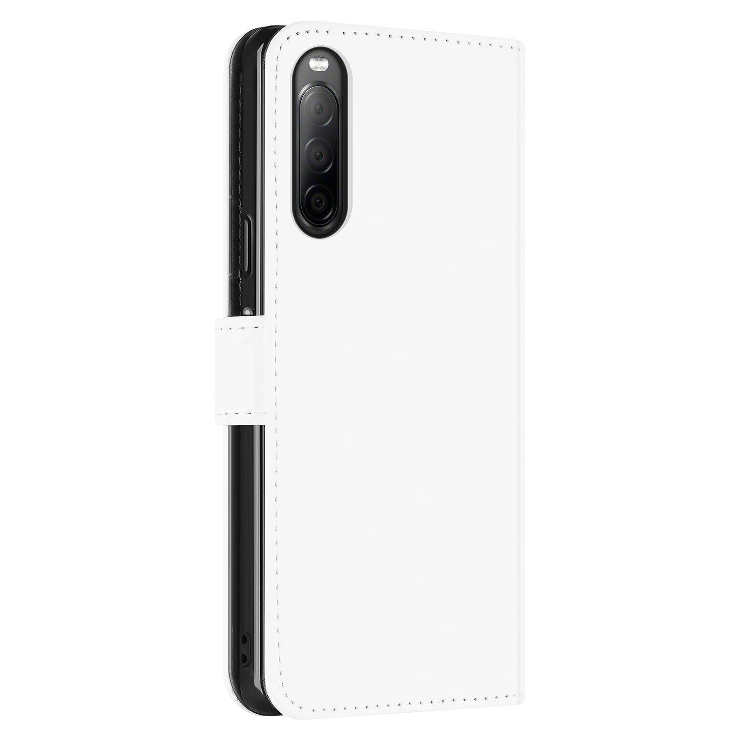 Book Case Telefoonhoesje voor de Sony Xperia 10 IV Wit met Pasjeshouder