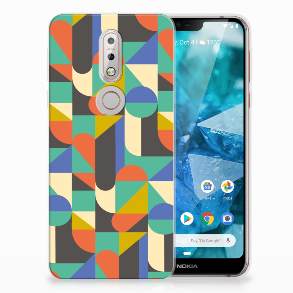 Nokia 7.1 TPU bumper Funky Retro