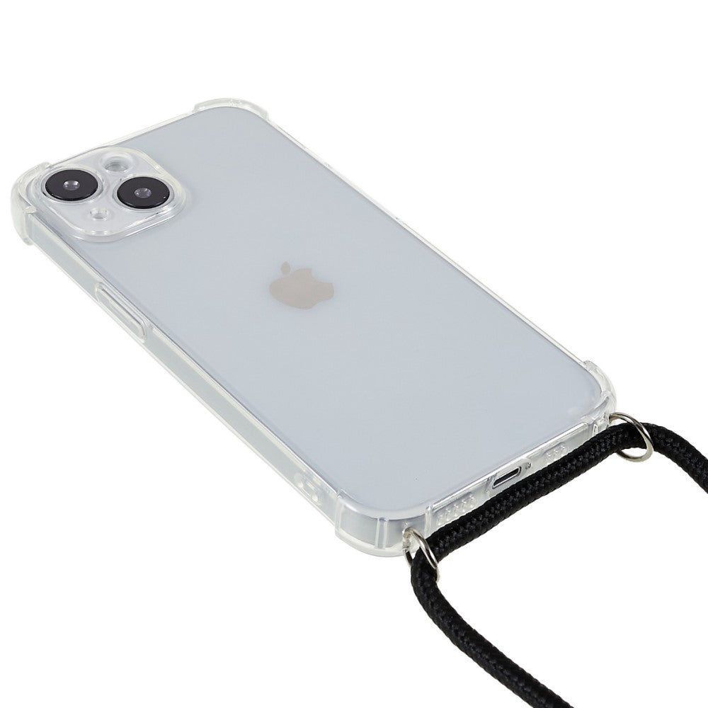 Anti-shock Back Cover voor de iPhone 14 Transparant met Koord