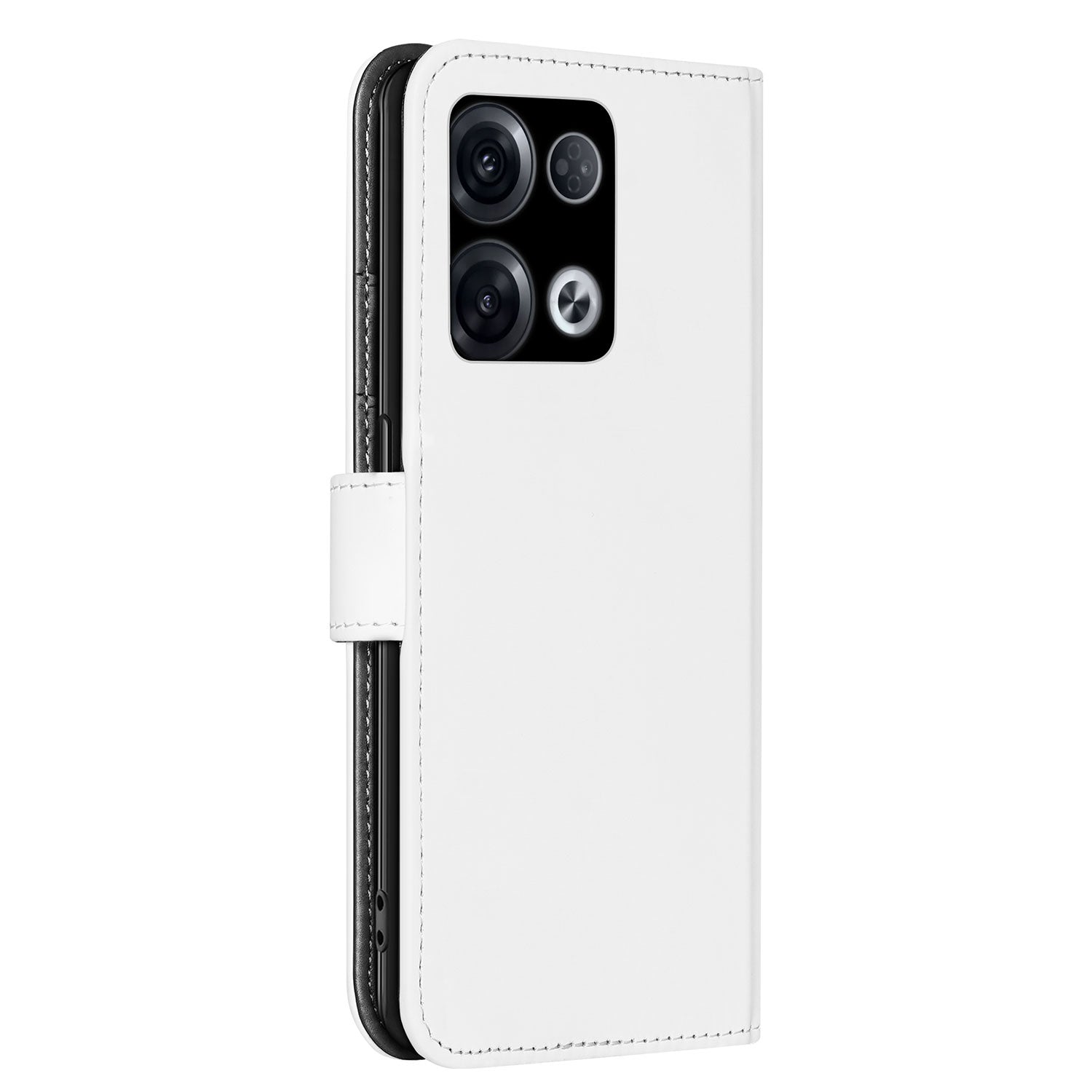 Book Case Hoesje voor de OPPO Reno8 Pro Wit met Pasjeshouder