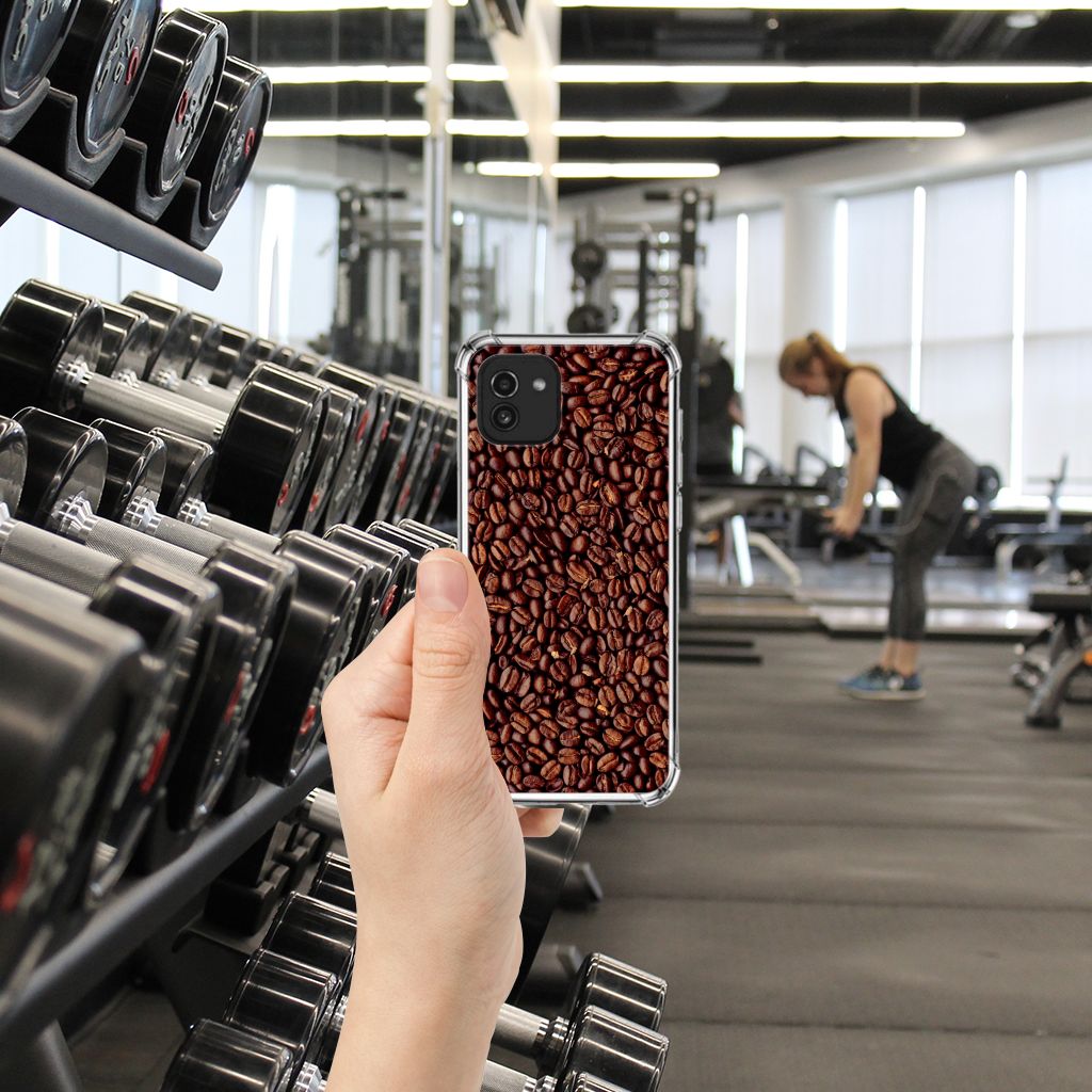 Samsung Galaxy A03 Beschermhoes Koffiebonen B2C Telecom