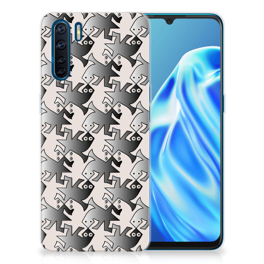 OPPO A91 TPU Hoesje Salamander Grey B2C Telecom