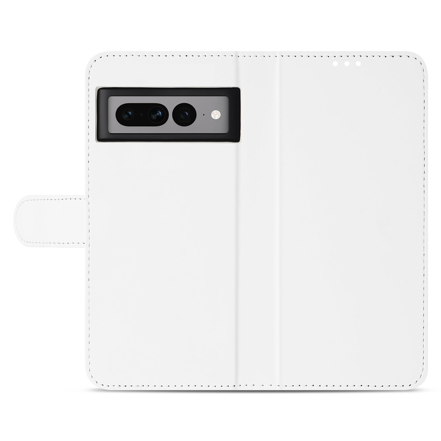 Book Case Hoesje voor de Google Pixel 7 Pro Wit met Pasjeshouder