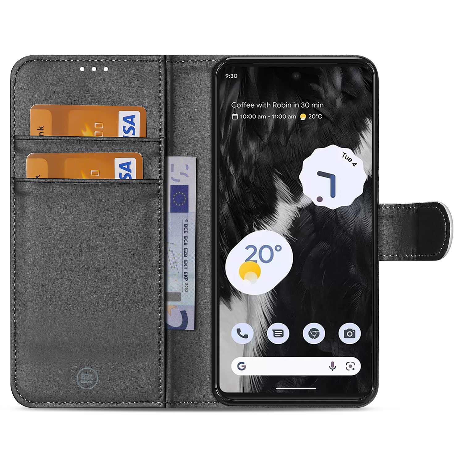 Book Case Hoesje voor de Google Pixel 7 Pro Wit met Pasjeshouder