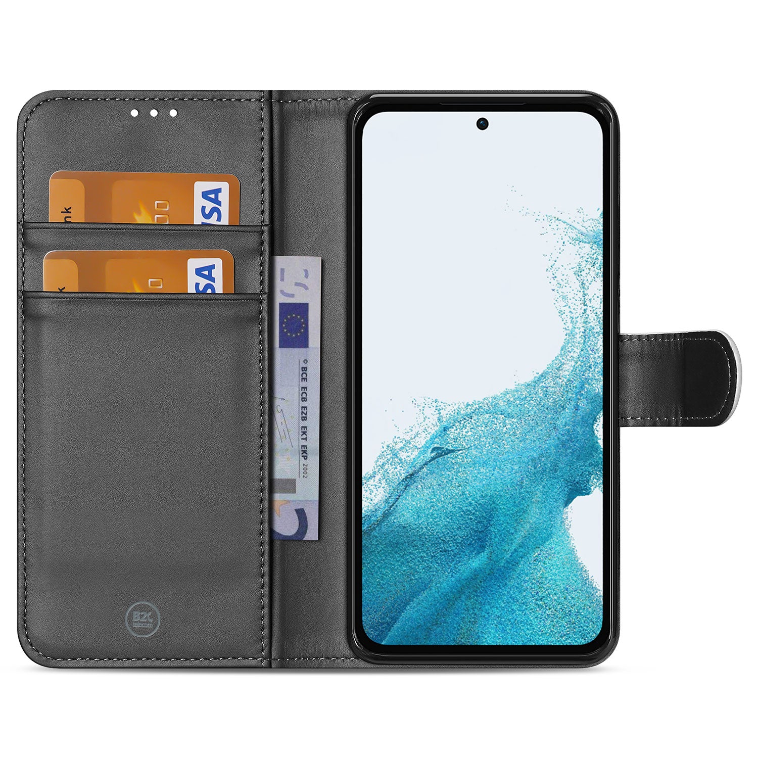 Book Case Hoesje voor de Samsung Galaxy A54 5G Wit met Pasjeshouder