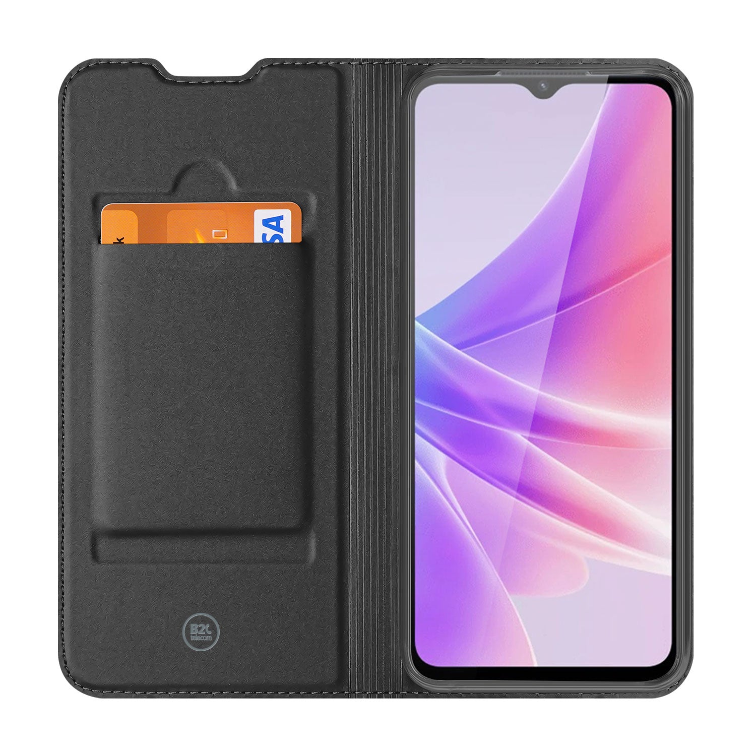 Stand Case Hoesje voor de OPPO A77 5G | A57 5G Wit met Pashouder