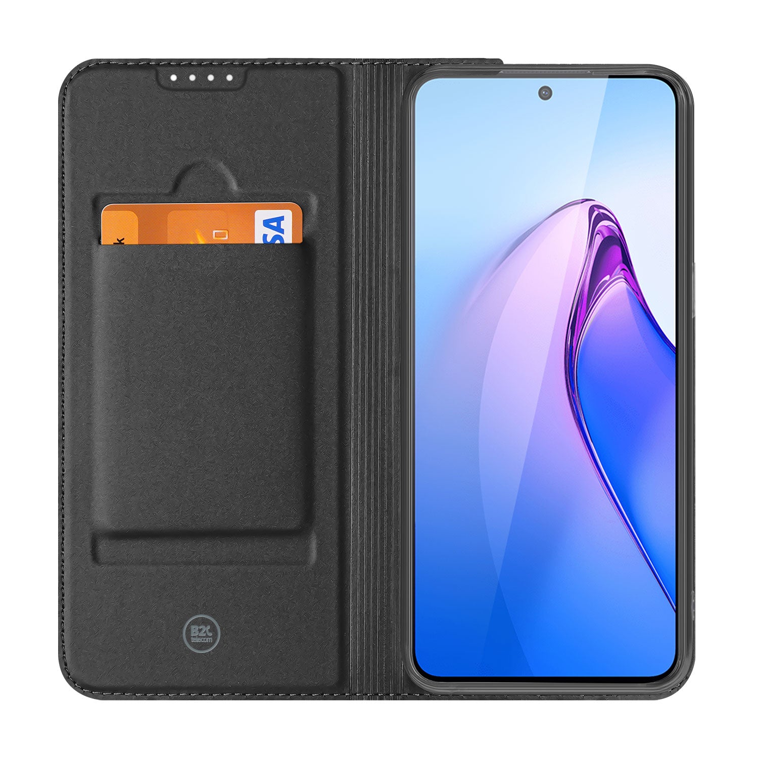 Stand Case Hoesje voor de OPPO Reno8 Pro Wit met Pashouder