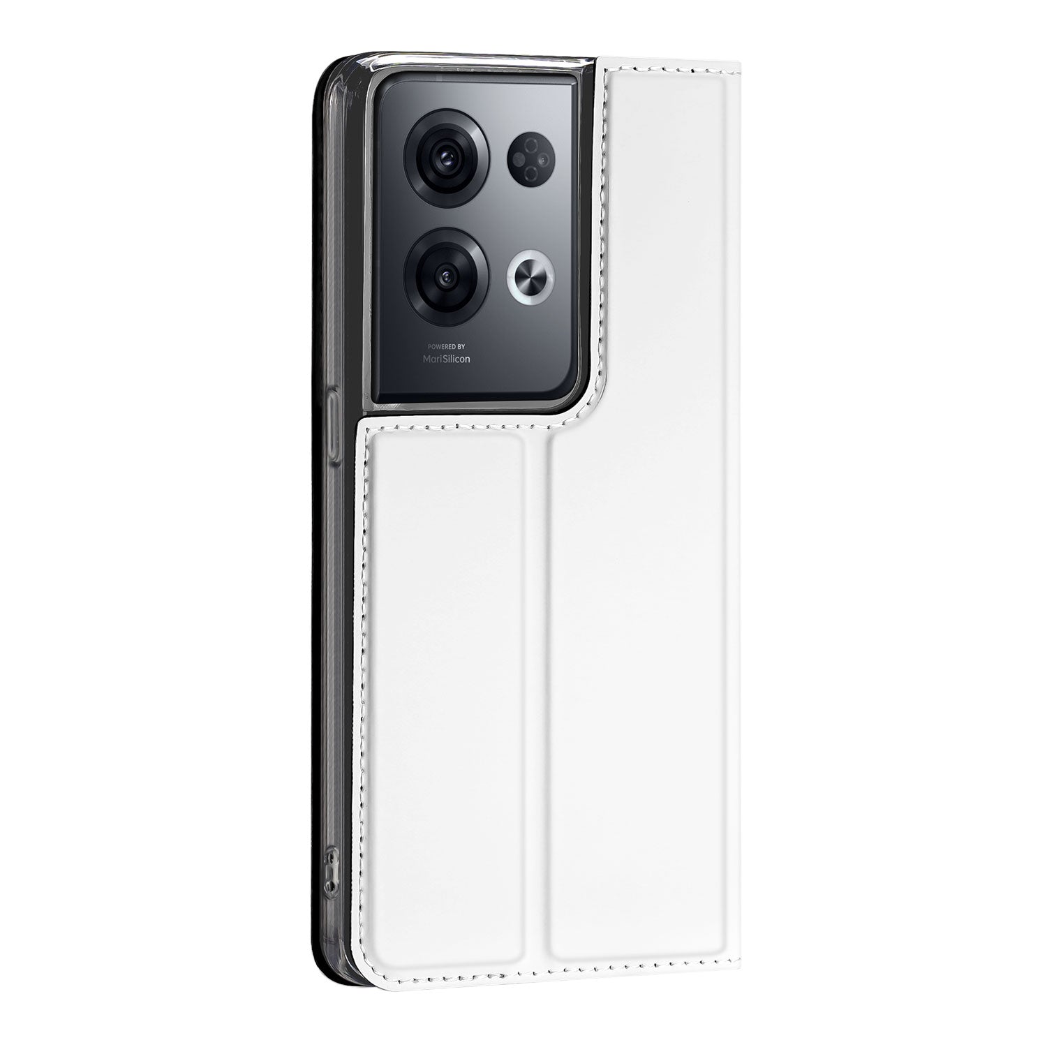 Stand Case Hoesje voor de OPPO Reno8 Pro Wit met Pashouder