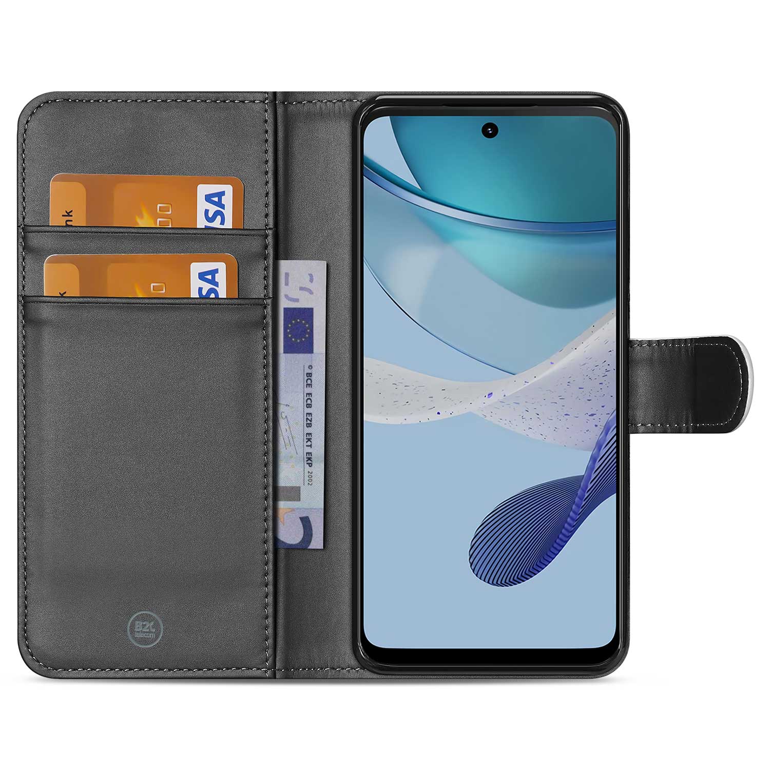 Book Case Telefoonhoesje voor de Motorola Moto G53 Wit met Pasjeshouder