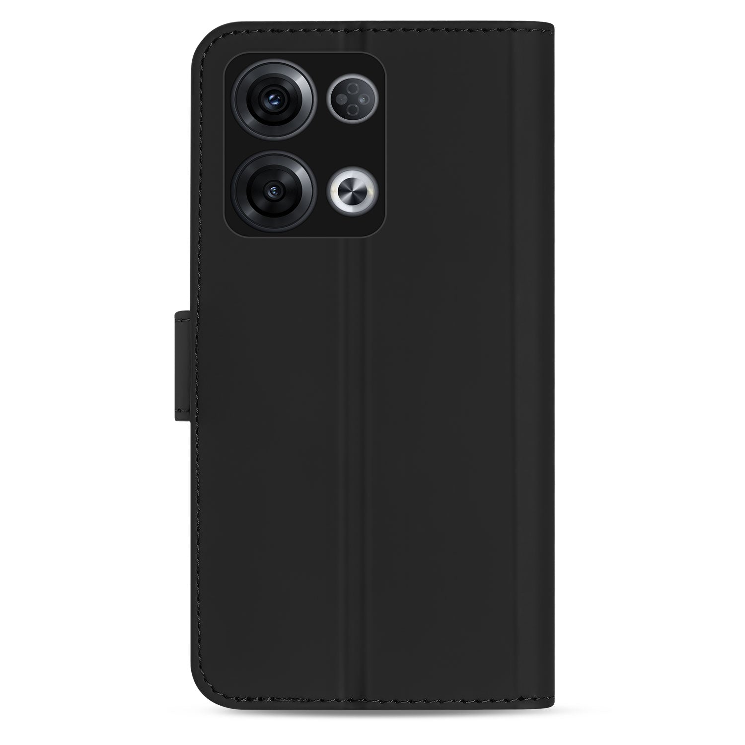 Book Cover Hoesje voor de OPPO Reno8 Pro Zwart met Pasjeshouder